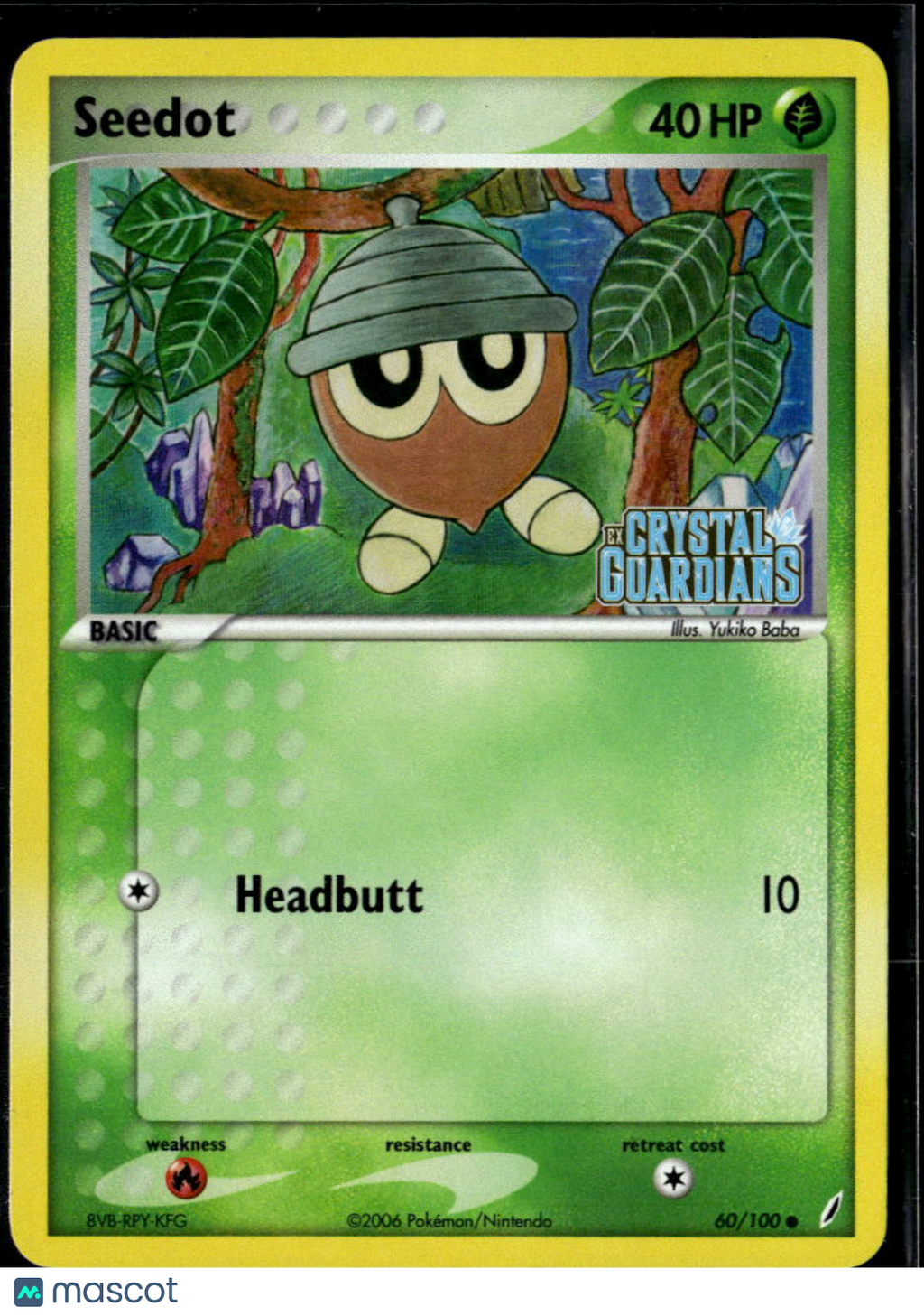 Seedot 2009 EX Crystal Guardians Reverse Holo #60/100