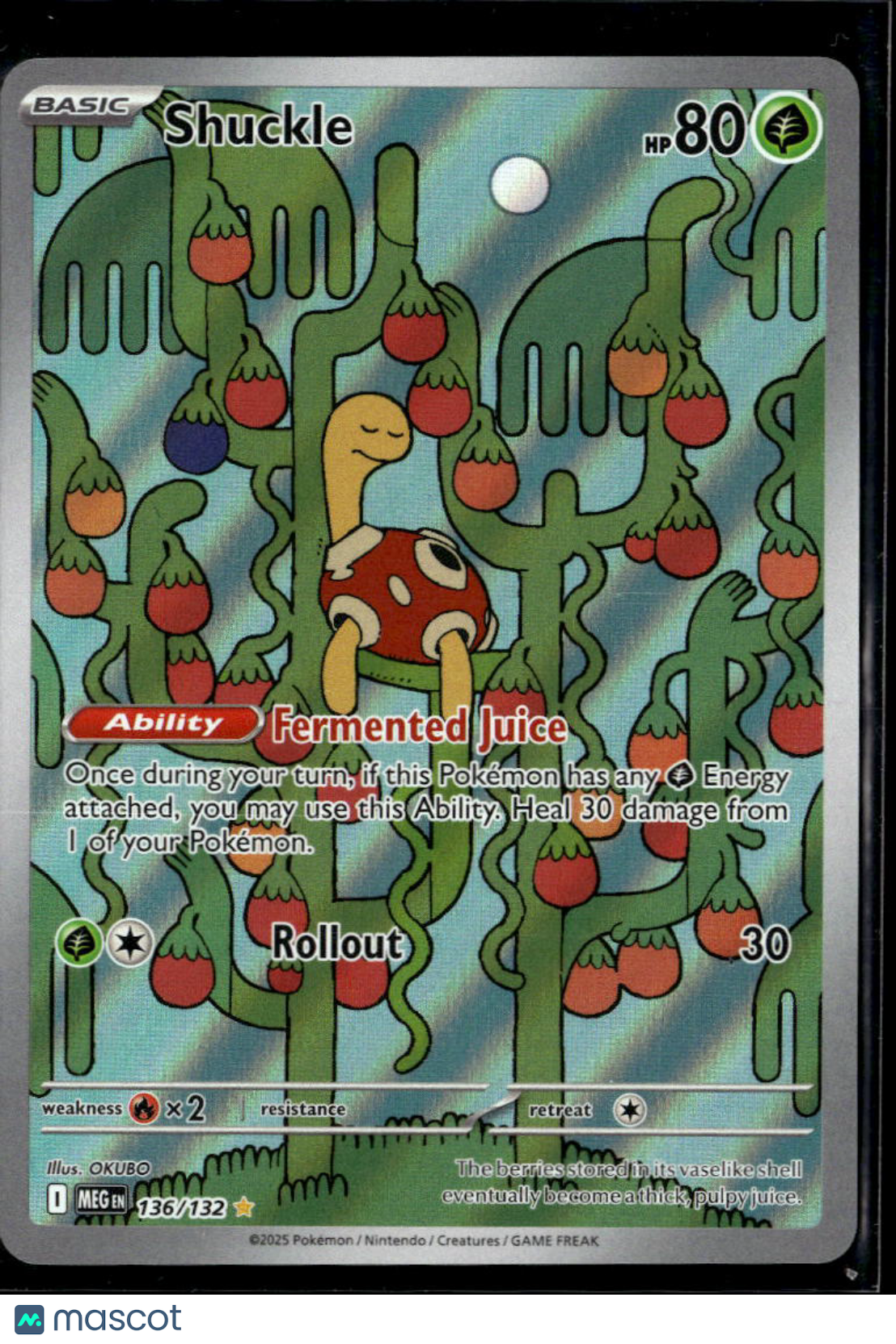 Shuckle 2025 Mega Evolution Holo Secret Rare #136/132
