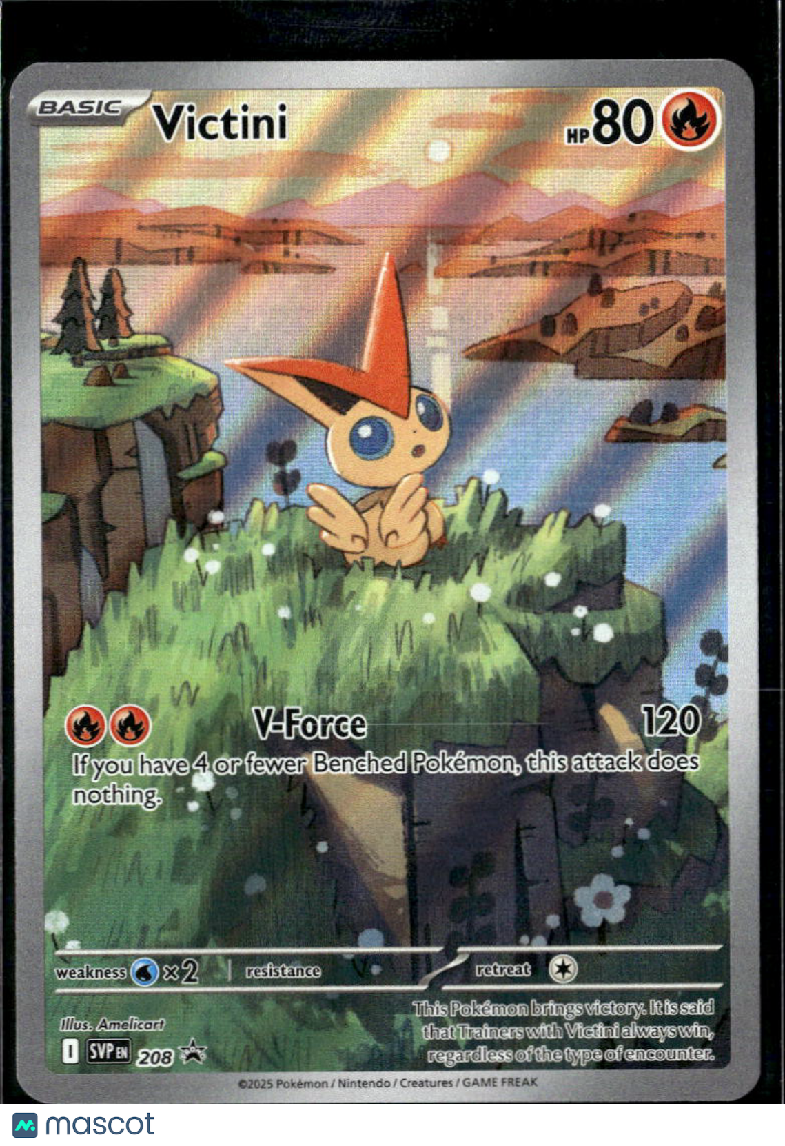 Victini Scarlet & Violet Holo Black Star Promo FA #SVP EN 208