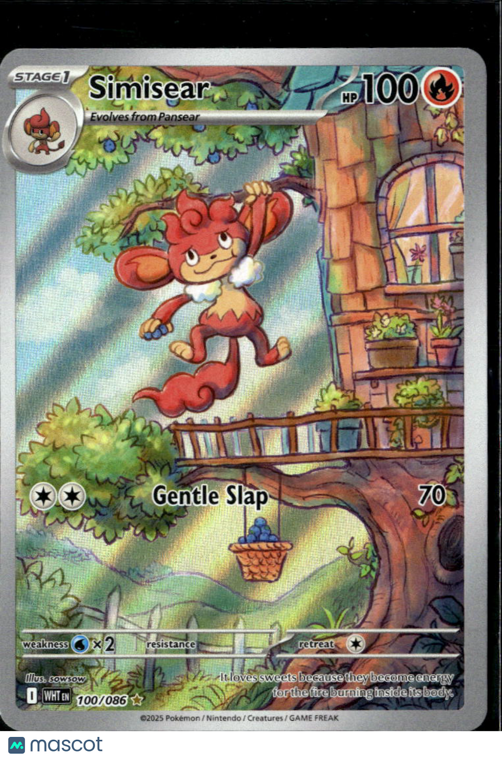 Simisear 2025 White Flare Holo Secret Rare #100/86