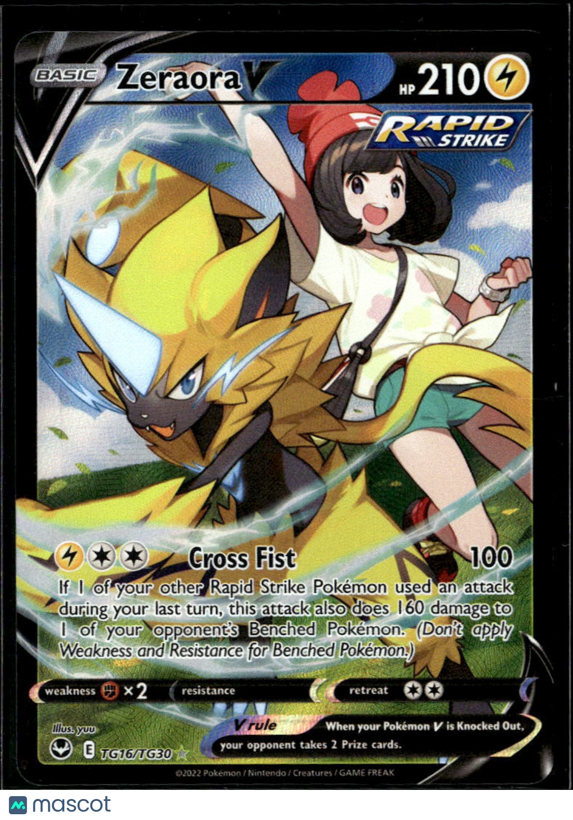 Zeraora V 2022 Brilliant Stars Holo Ultra Rare FA CSR #TG16/TG30