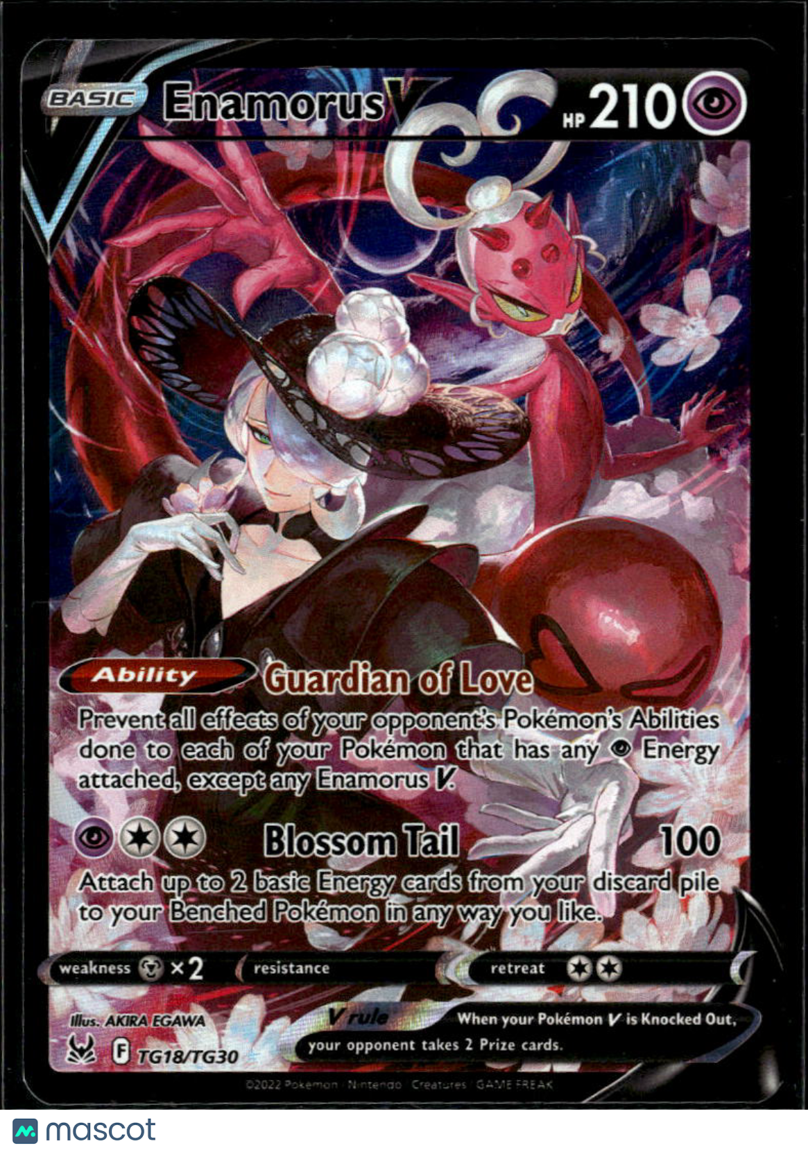 Enamorus V 2022 Lost Origin Holo Rare FA CSR #TG18/TG30