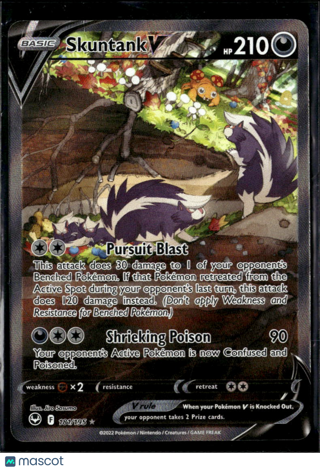 Skuntank V 2022 Silver Tempest Holo Ultra Rare FA #181/195