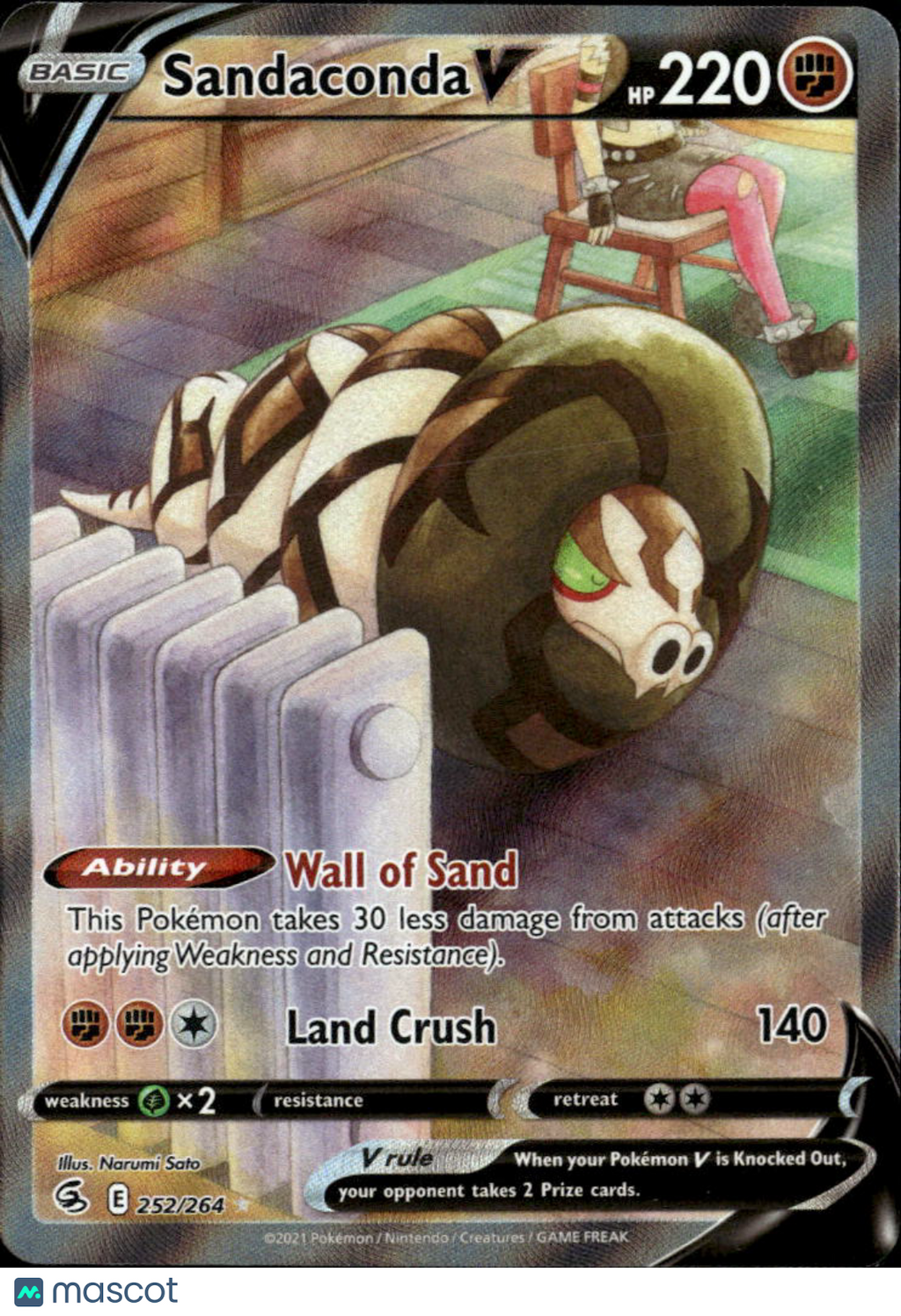 Sandaconda V 2022 Fusion Strike Holo Ultra Rare FA #252/264