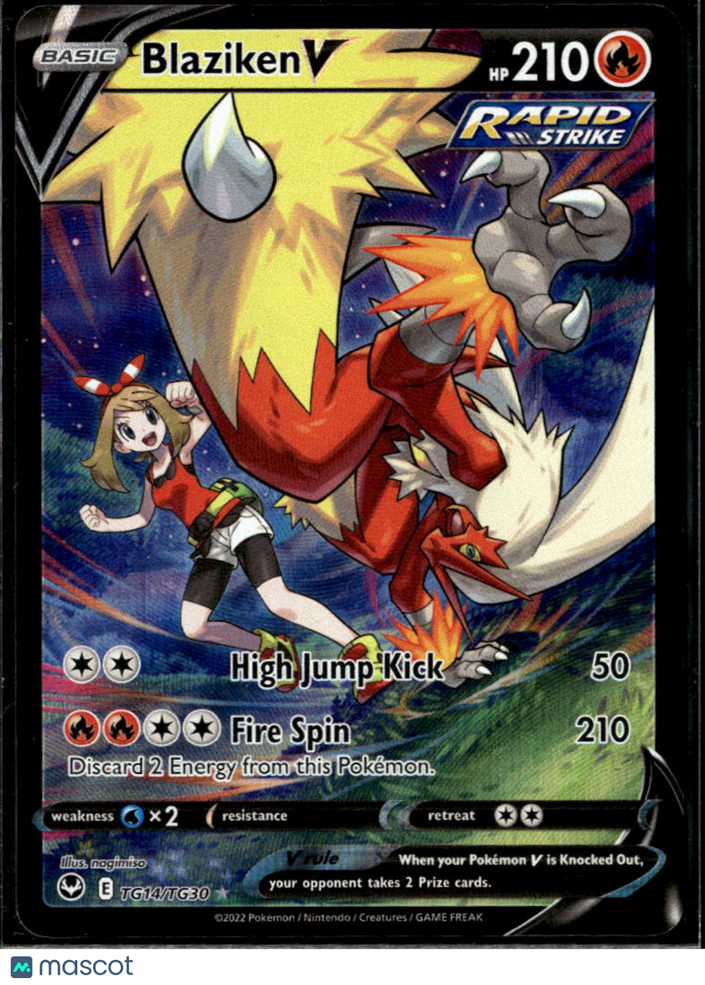 Blaziken V 2022 Astral Radiance Holo Rare CHR #TG14/TG30