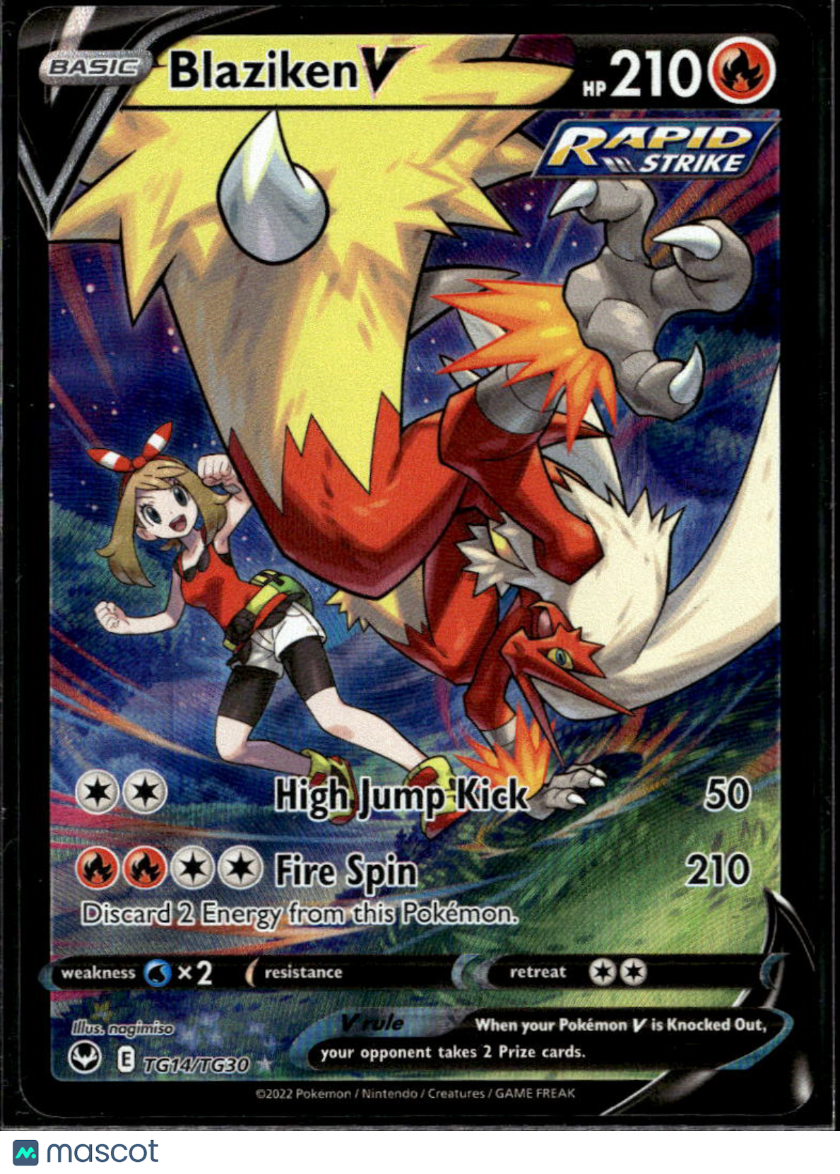 Blaziken V 2022 Astral Radiance Holo Rare CHR #TG14/TG30