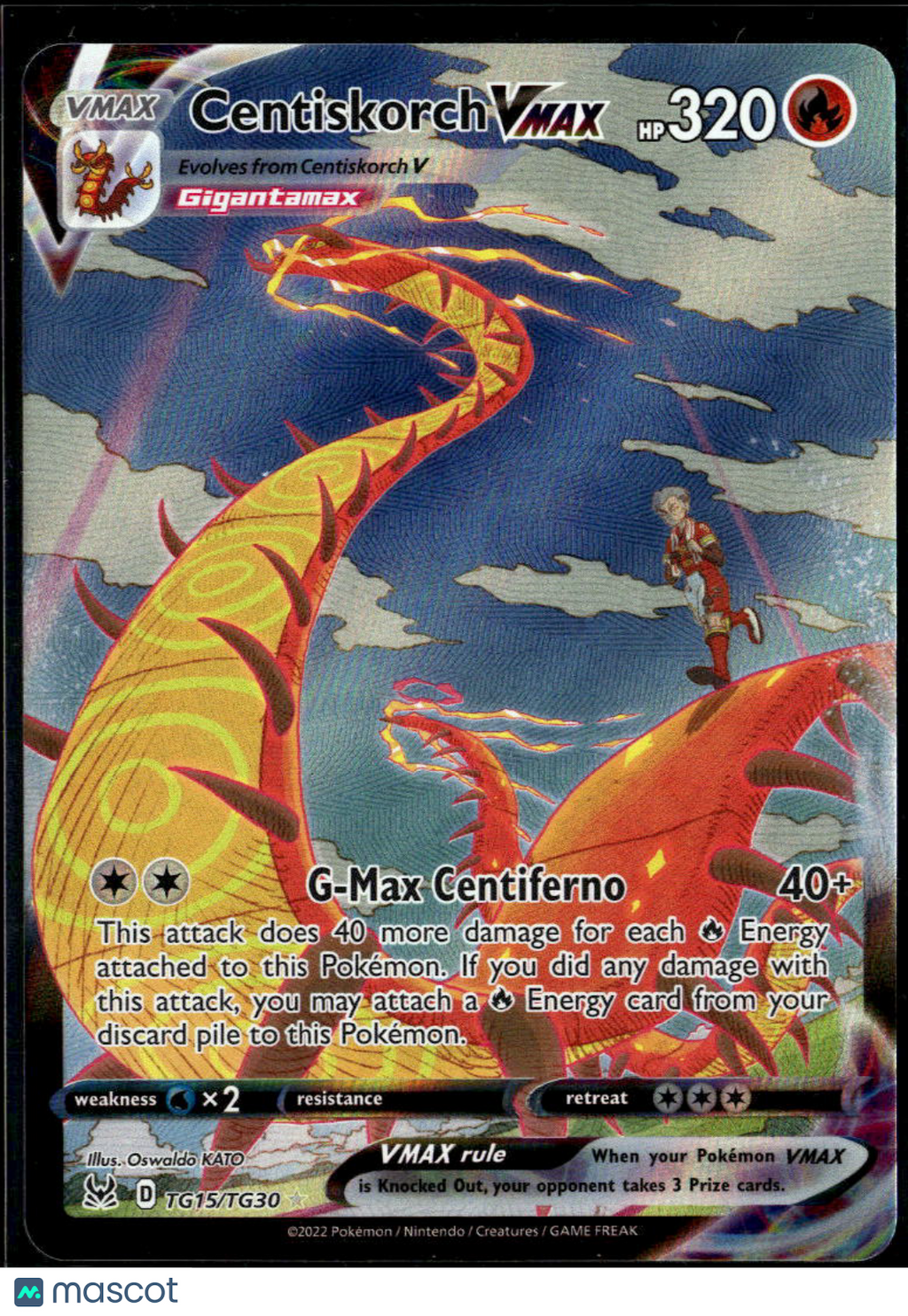 Centiskorch VMAX 2022 Lost Origin Holo Ultra Rare CSR #TG15/TG30