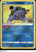 Radiant Blastoise 2022 GO Holo Rare #18/78
