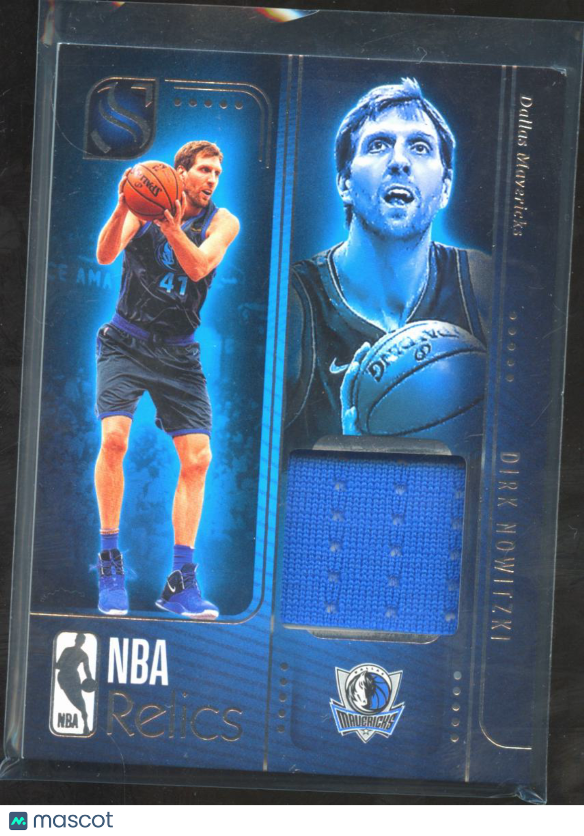 Dirk Nowitzki 2024-25 Silhouette Game Worn Jersey Patch Dallas Mavericks