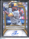 Jackson Chourio 2025 Topps Tribute Auto Autograph 41/75 Milwaukee Brewers
