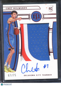Chet Holmgren 2022-23 National Treasures Auto Autograph RC Patch 67/75 Thunder