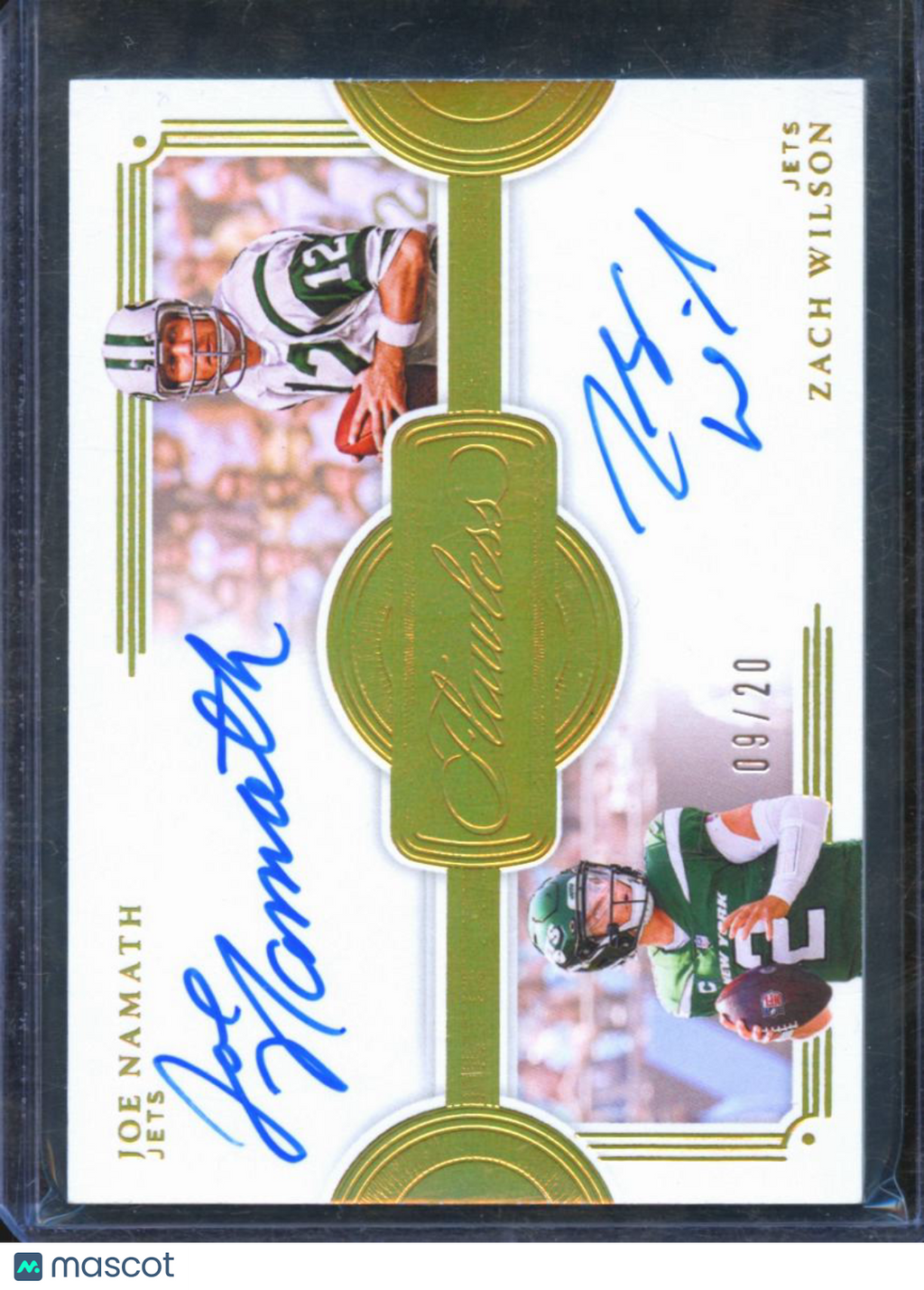 Zach Wilson Joe Namath 2022 Flawless Auto Autograph RC 9/20 New York Jets