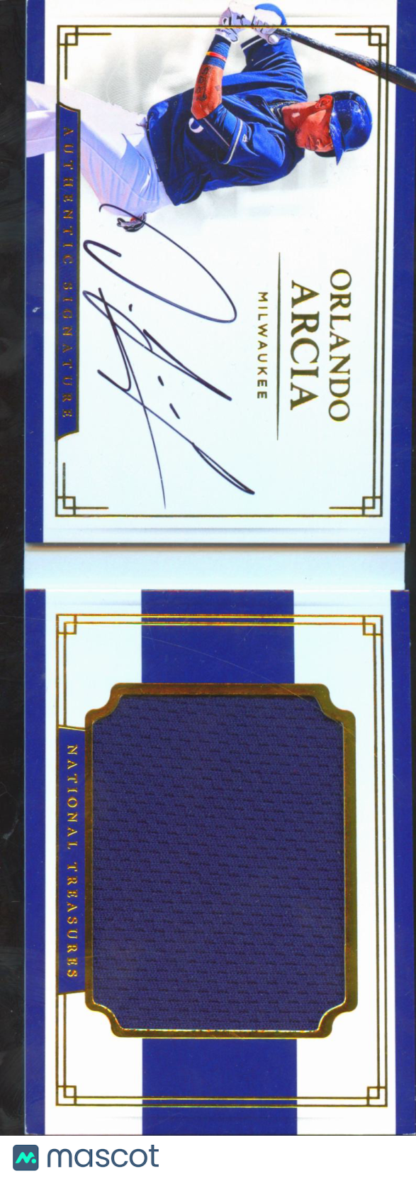 Orlando Arcia 2017 National Treasures Auto Autograph Booklet 77/99 Brewers