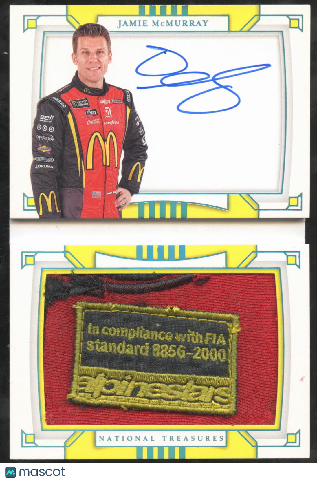 Jamie McMurray 2020 National Treasures Racing Auto Autograph Patch 1/1