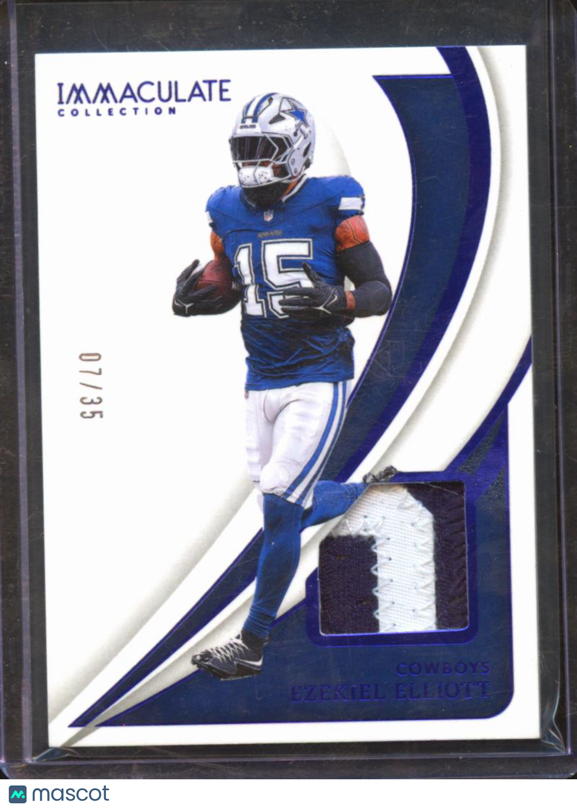 Ezekiel Elliott 2024 Immaculate 2 Color Jersey Patch 7/35 Dallas Cowboys