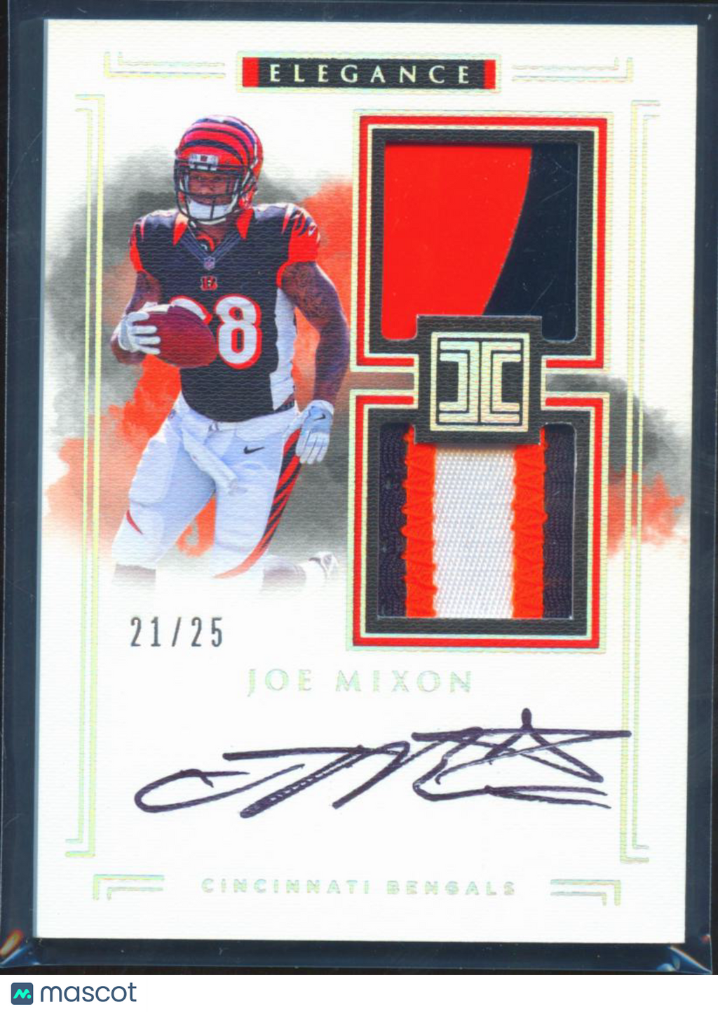 Joe Mixon 2017 Impeccable Auto Autograph Patch RC 21/25 Cincinnati Bengals