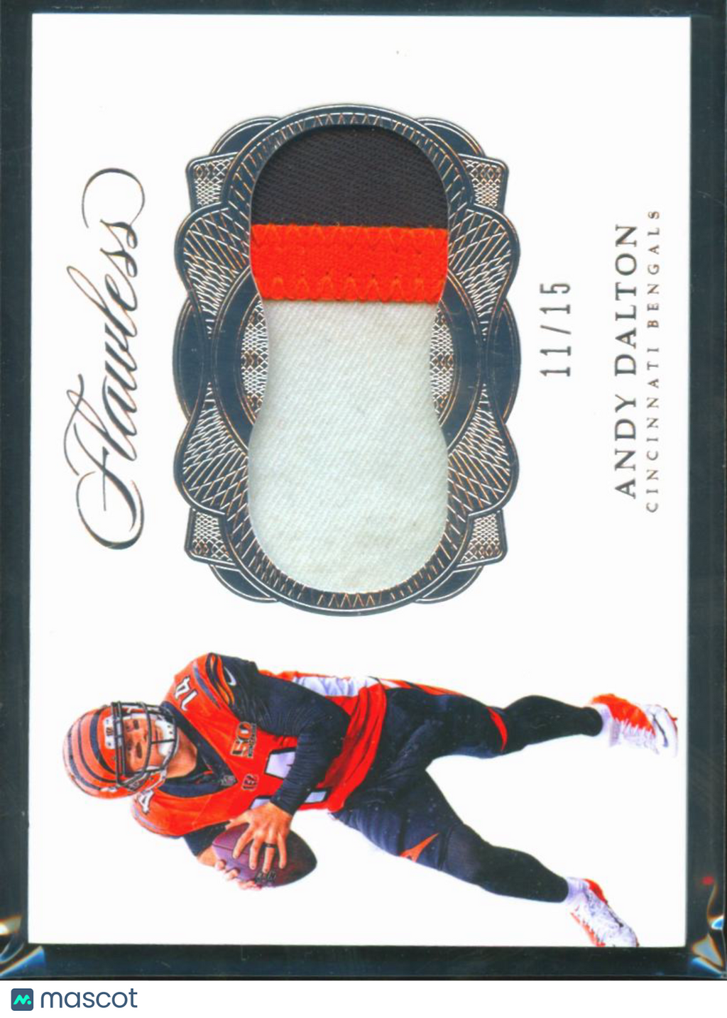 Andy Dalton 2017 Flawless Game Worn Jersey Patch 11/15 Cincinnati Bengals