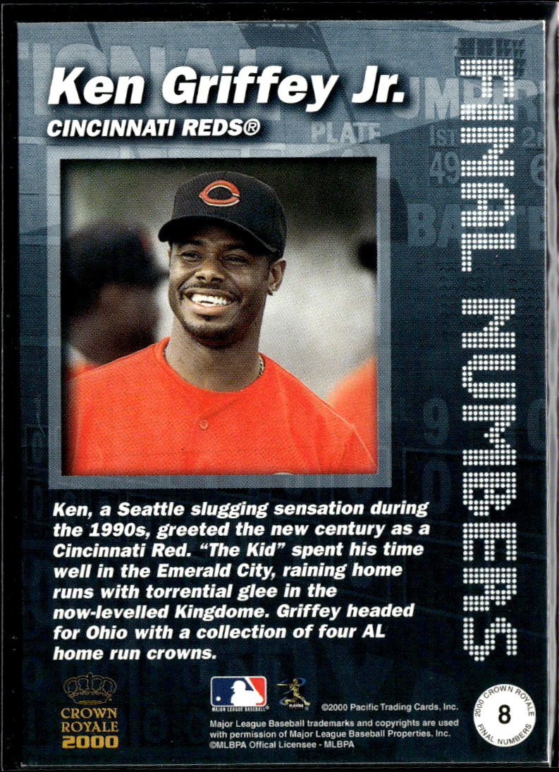 Ken Griffey Jr. 2000 Pacific Crown Royale Final Numbers Cincinnati Reds