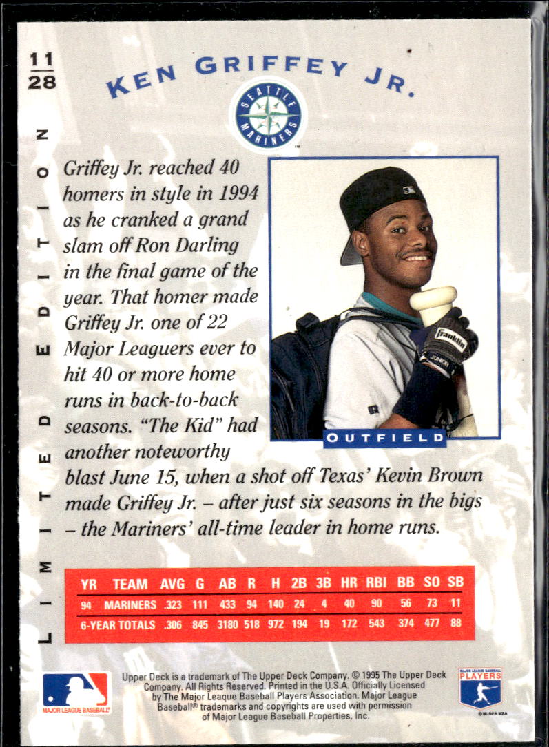 Ken Griffey Jr. 1995 Upper Deck Denny's Holograms Seattle Mariners