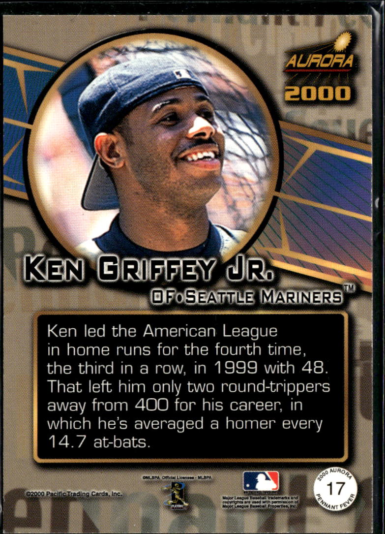 Ken Griffey Jr. 2000 Pacific Aurora Pennant Fever Seattle Mariners