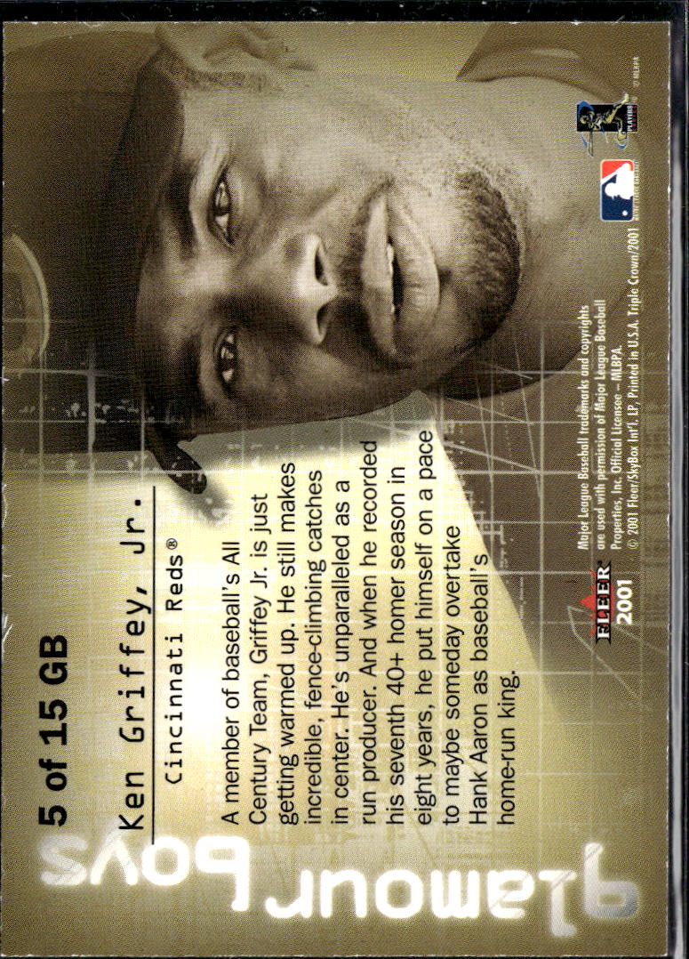 Ken Griffey Jr. 2001 Fleer Triple Crown Glamour Boys Cincinnati Reds