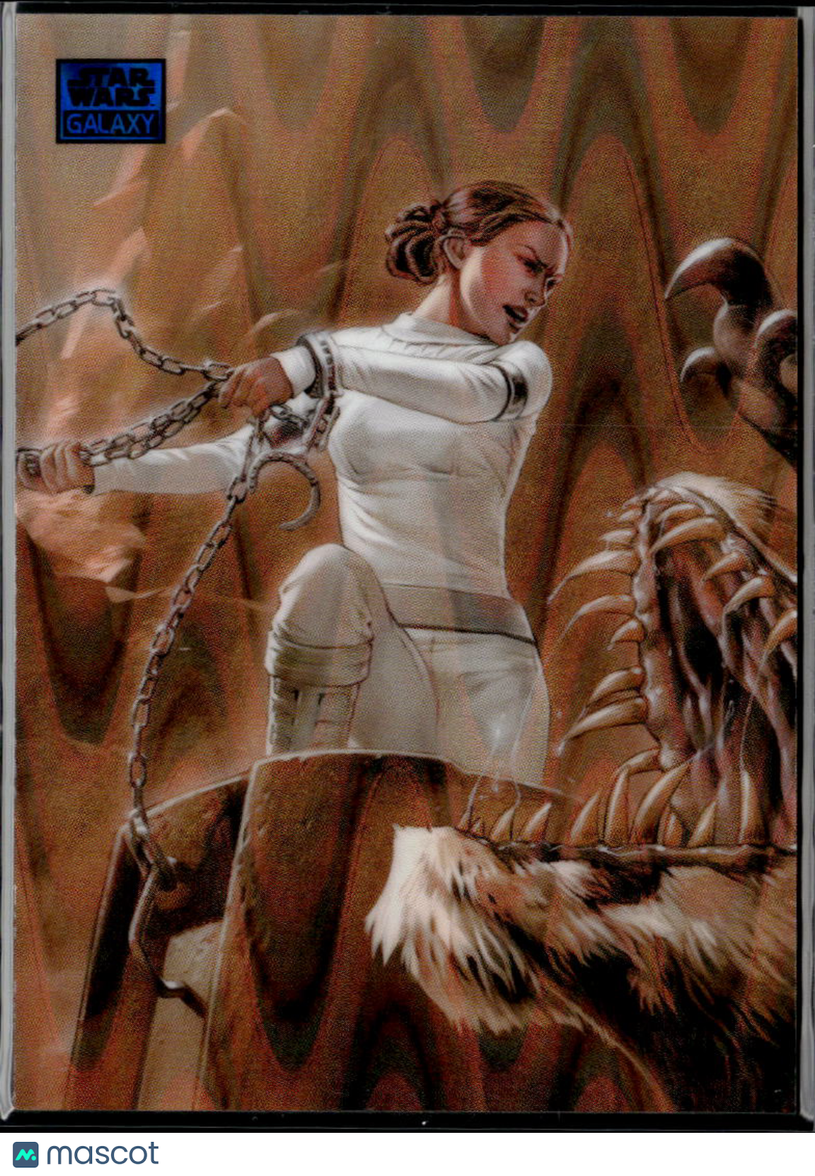 Padme Amidala vs Nexu 2026 Topps Star Wars Galaxy Blue Refractor 80/175 #2