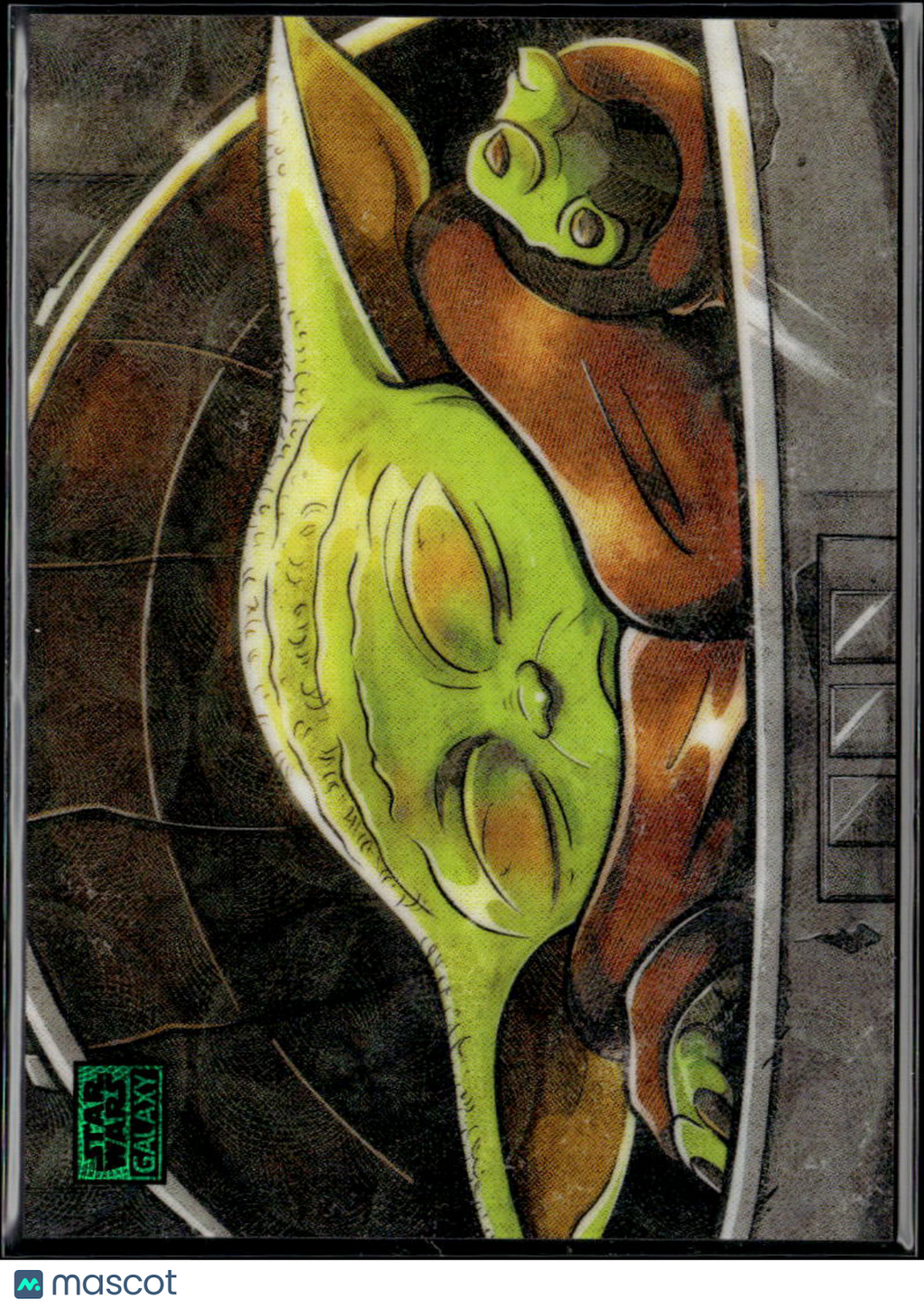 Grogu 2026 Topps Star Wars Galaxy Green Refractor 24/199 #49