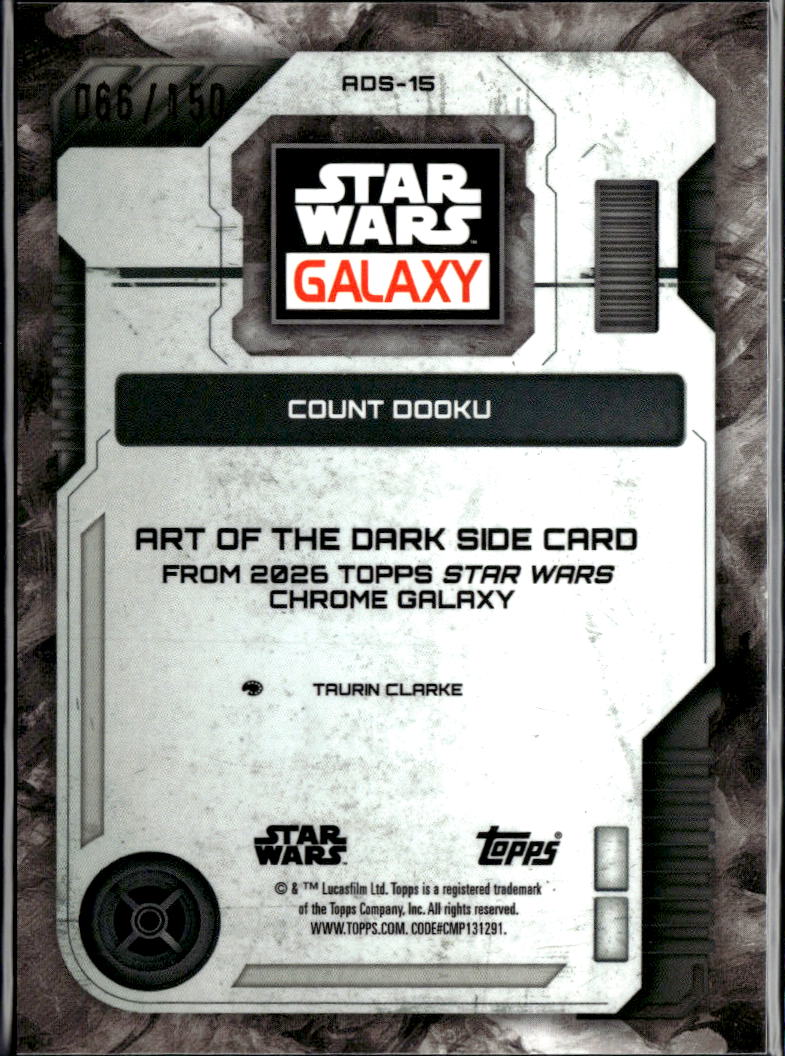 Count Dooku 2026 Topps Chrome Galaxy Atomic Refractor 66/150 #ADS-15