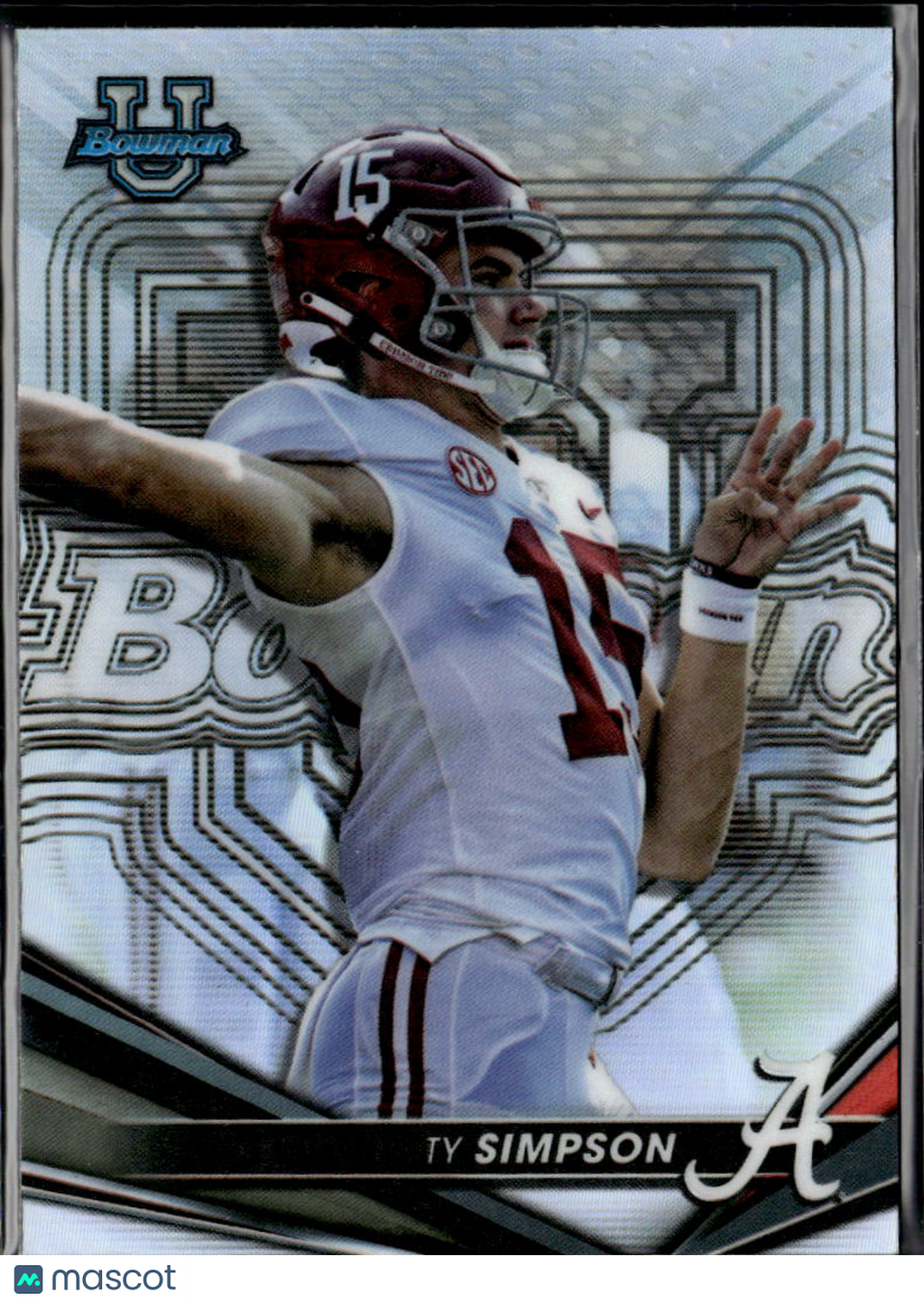 Ty Simpson 2022 Bowman's Best Refractor RC Rams Alabama Crimson Tide