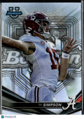 Ty Simpson 2022 Bowman's Best Refractor RC Rams Alabama Crimson Tide