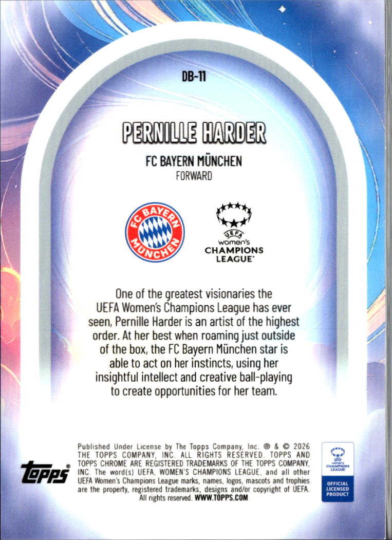 Pernille Harder 2026 Topps Chrome UEFA Women's Dreamballer FC Bayern München