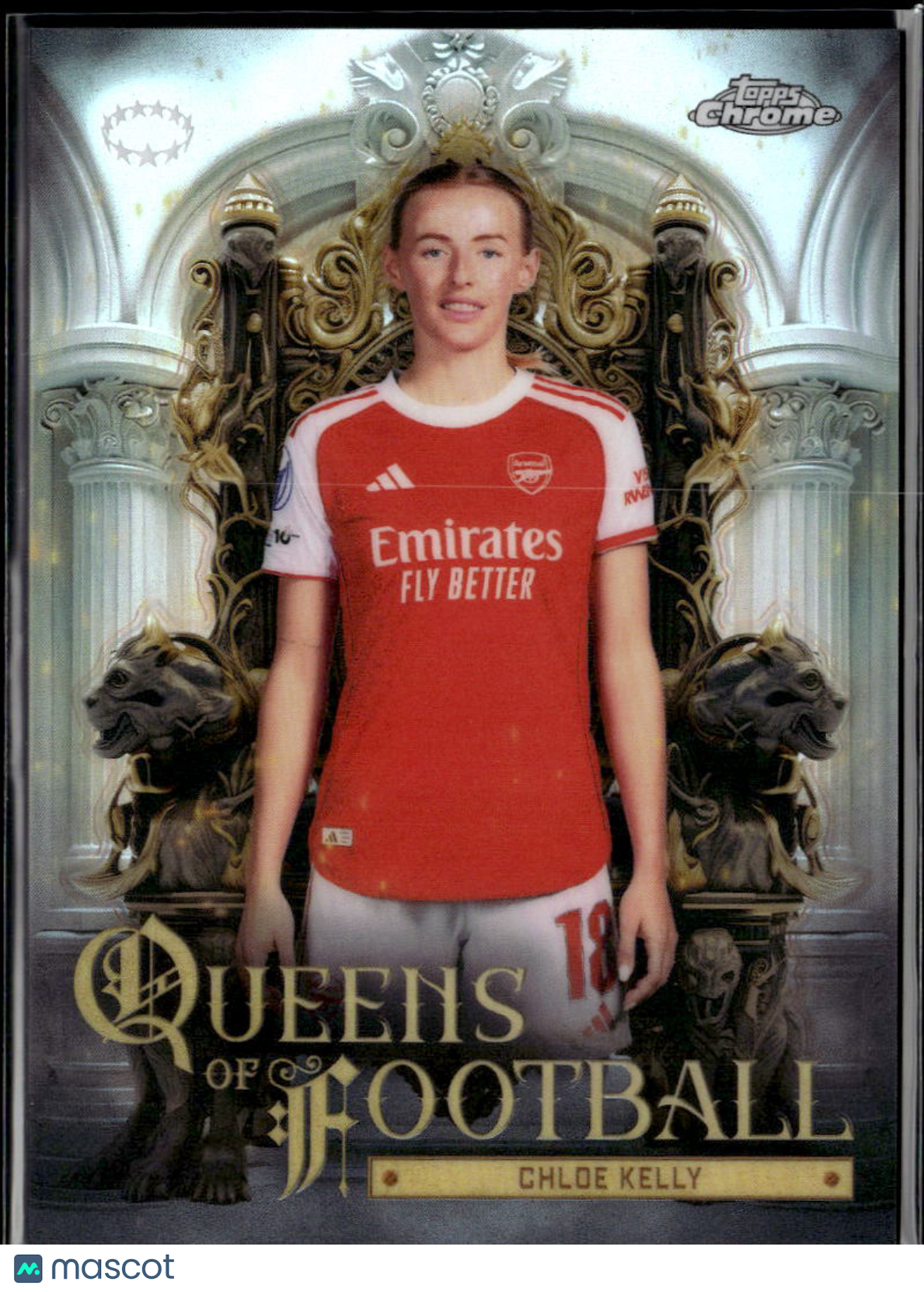 Chloe Kelly 2026 Topps Chrome Women's Queens of Football Arsenal FC