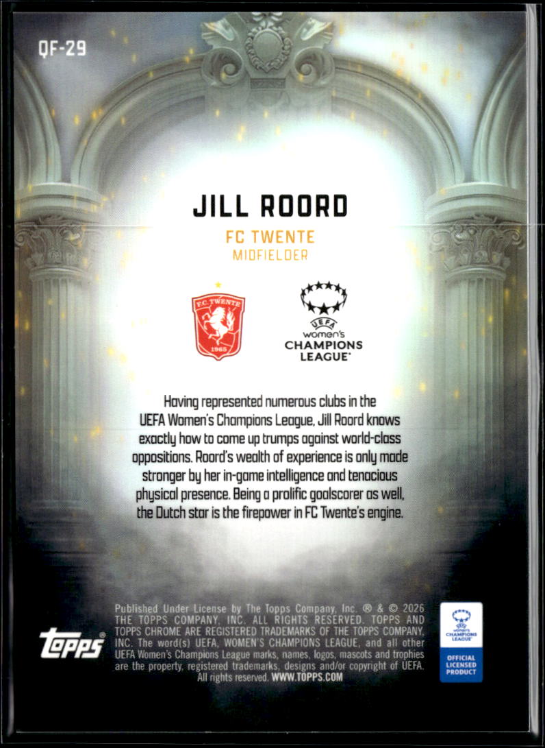 Jill Roord 2026 Topps Chrome Queens of Football FC Twente
