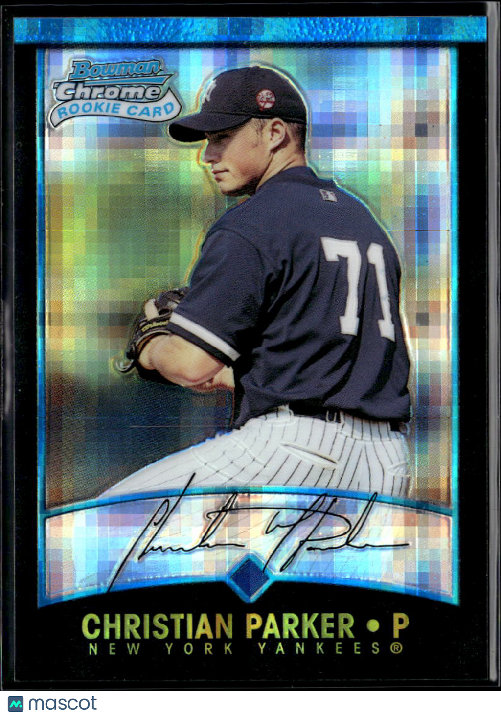 Christian Parker 2001 Bowman Chrome X-Fractor RC New York Yankees