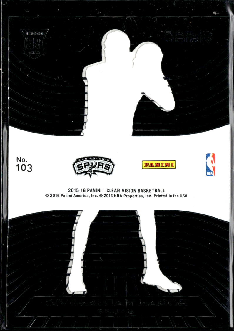 Boban Marjanovic 2016 Panini Clear Vision RC Rookie San Antonio Spurs