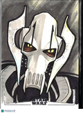 General Grievous Topps Star Wars Galaxy Sketch Mike Dalzell Auto Autograph 1/1