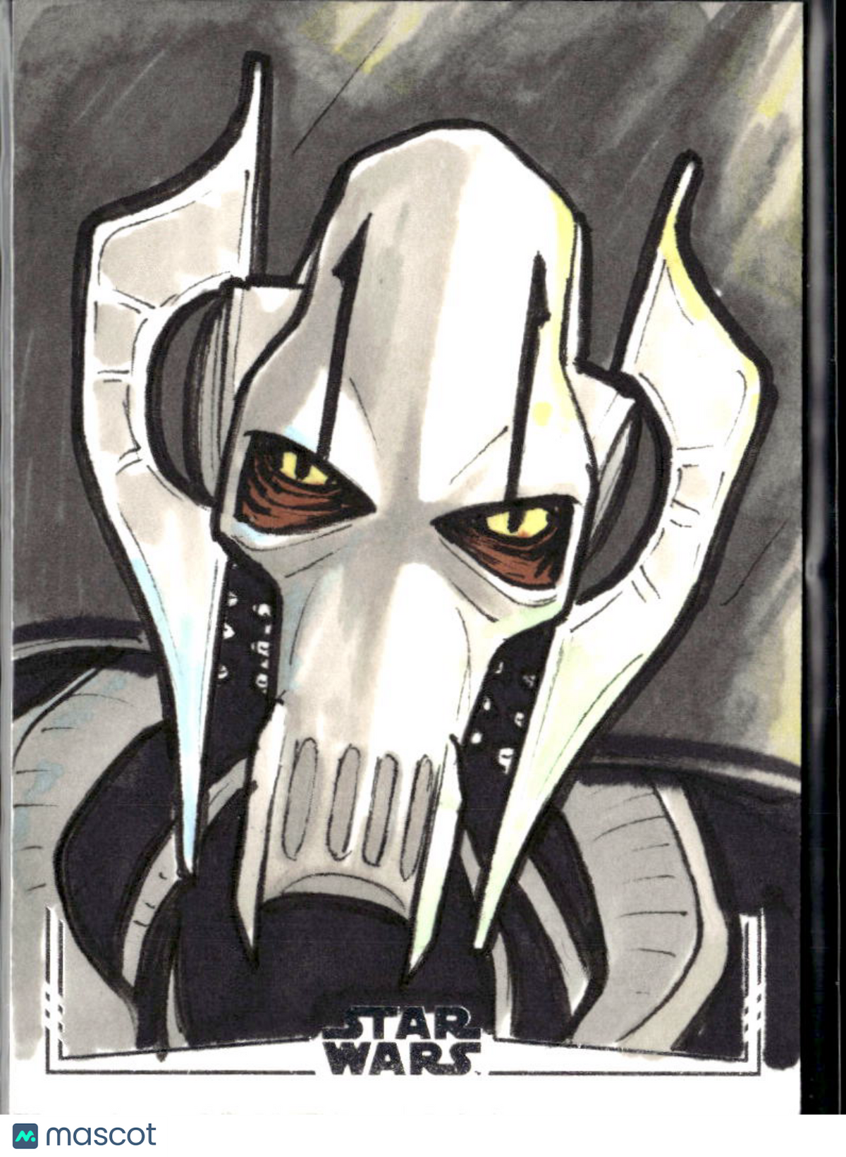 General Grievous Topps Star Wars Galaxy Sketch Mike Dalzell Auto Autograph 1/1