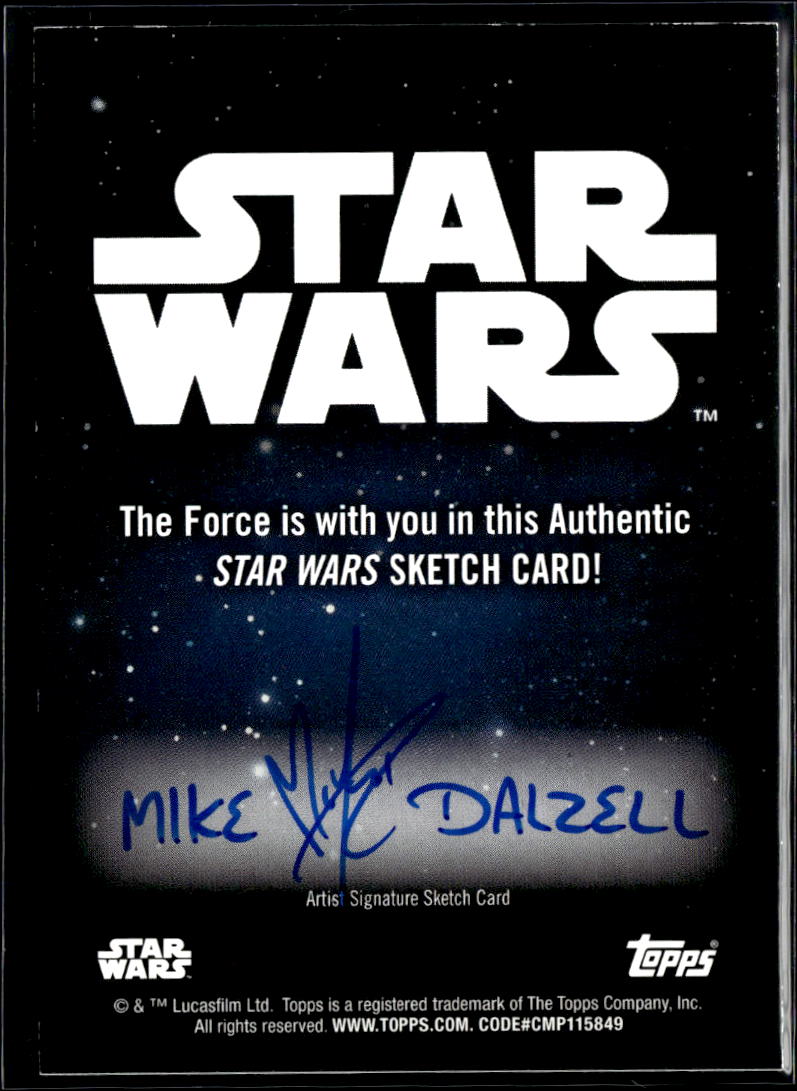 General Grievous Topps Star Wars Galaxy Sketch Mike Dalzell Auto Autograph 1/1