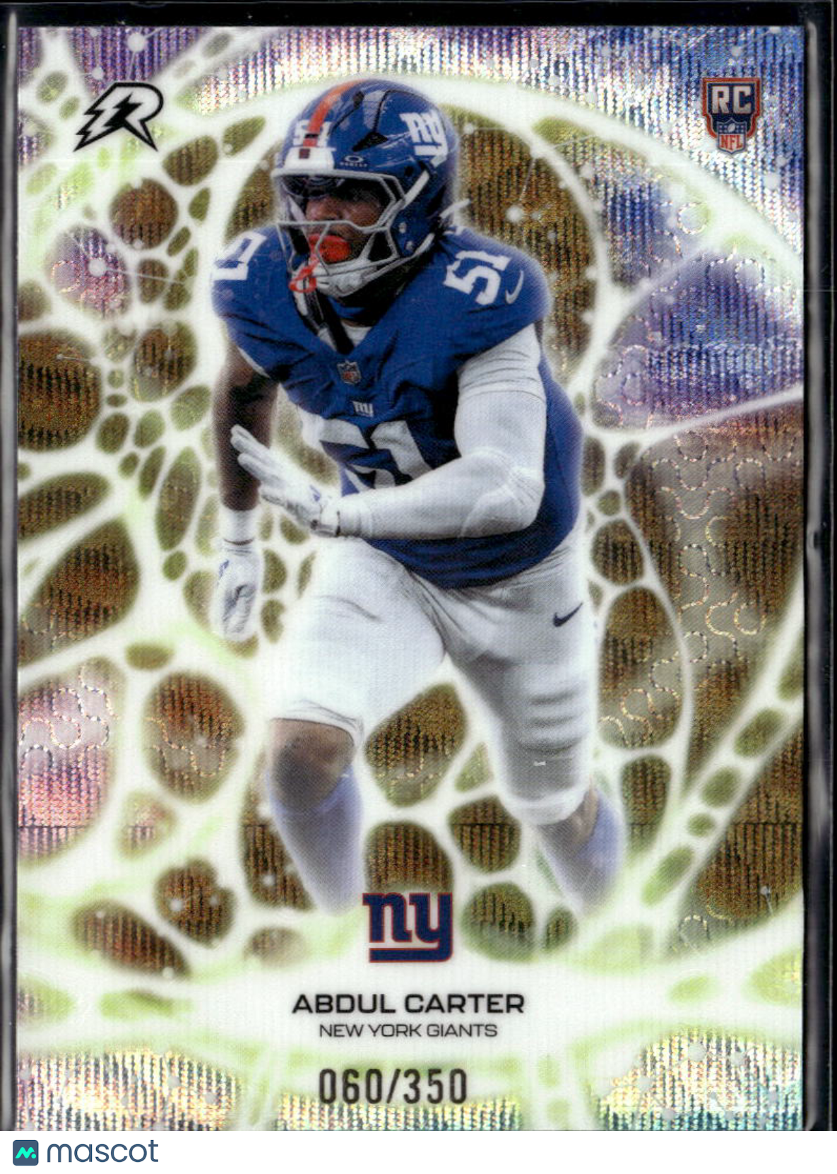 Abdul Carter 2026 Topps Resurgence Gold Wave RC Protonyx 60/350 New York Giants