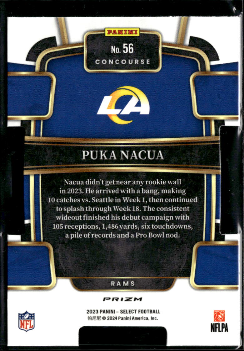 Puka Nacua 2023 Select Concourse Red White Blue Rookie RC Los Angeles Rams