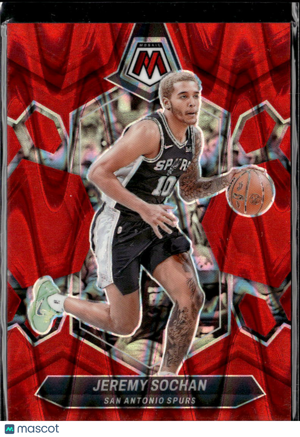 Jeremy Sochan 2023-24 Mosaic Red 258/299 San Antonio Spurs
