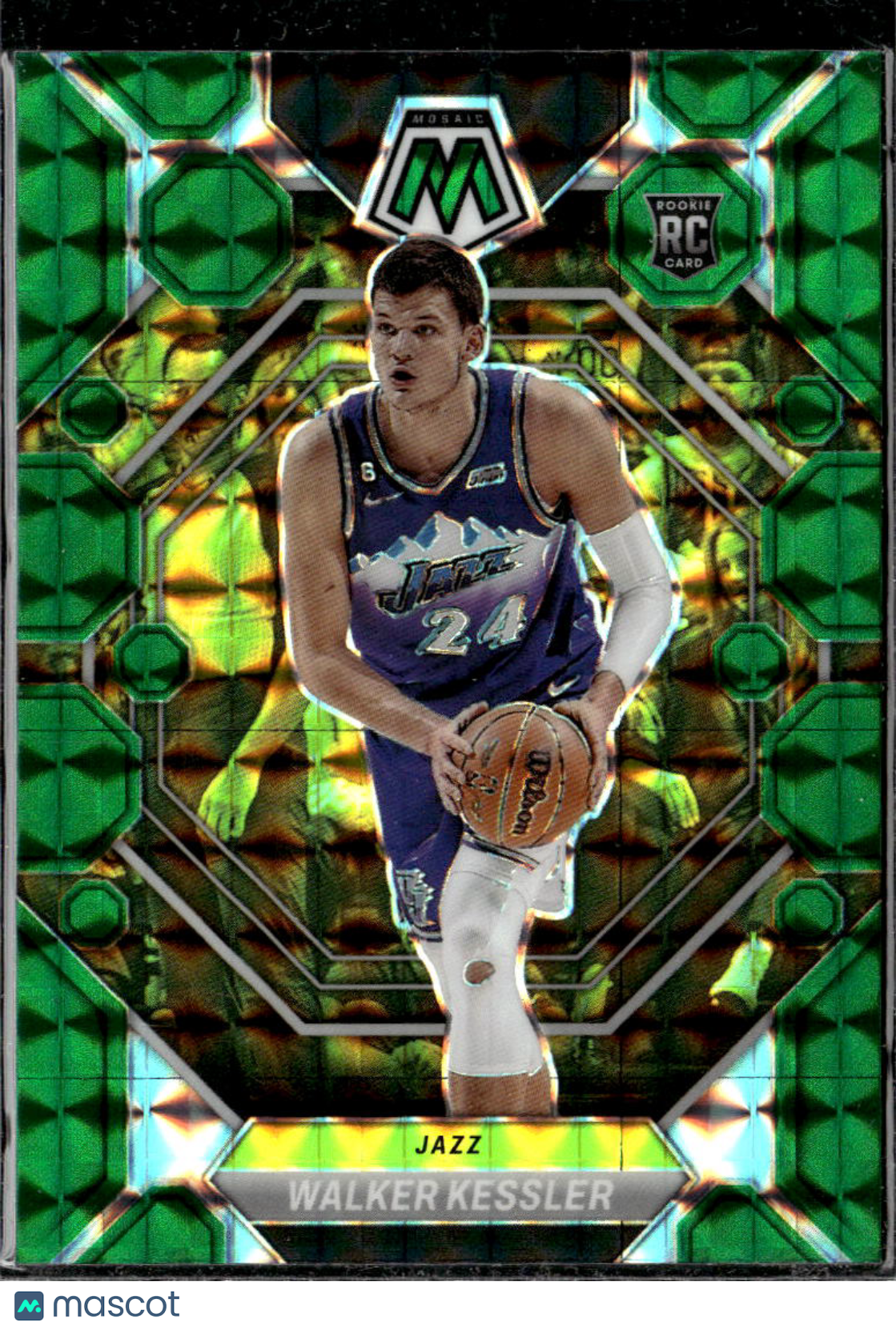 Walker Kessler 2022-23 Mosaic Green Prizm Rookie RC Utah Jazz