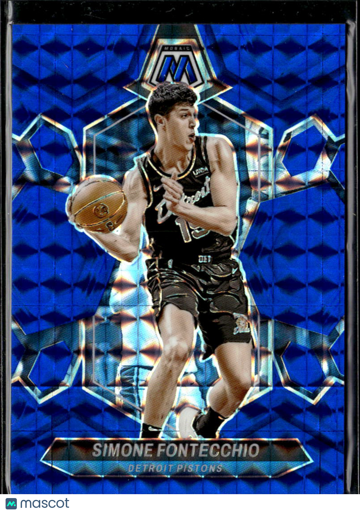 Simone Fontecchio 2024 Mosaic Blue Prizm 65/199 Detroit Pistons