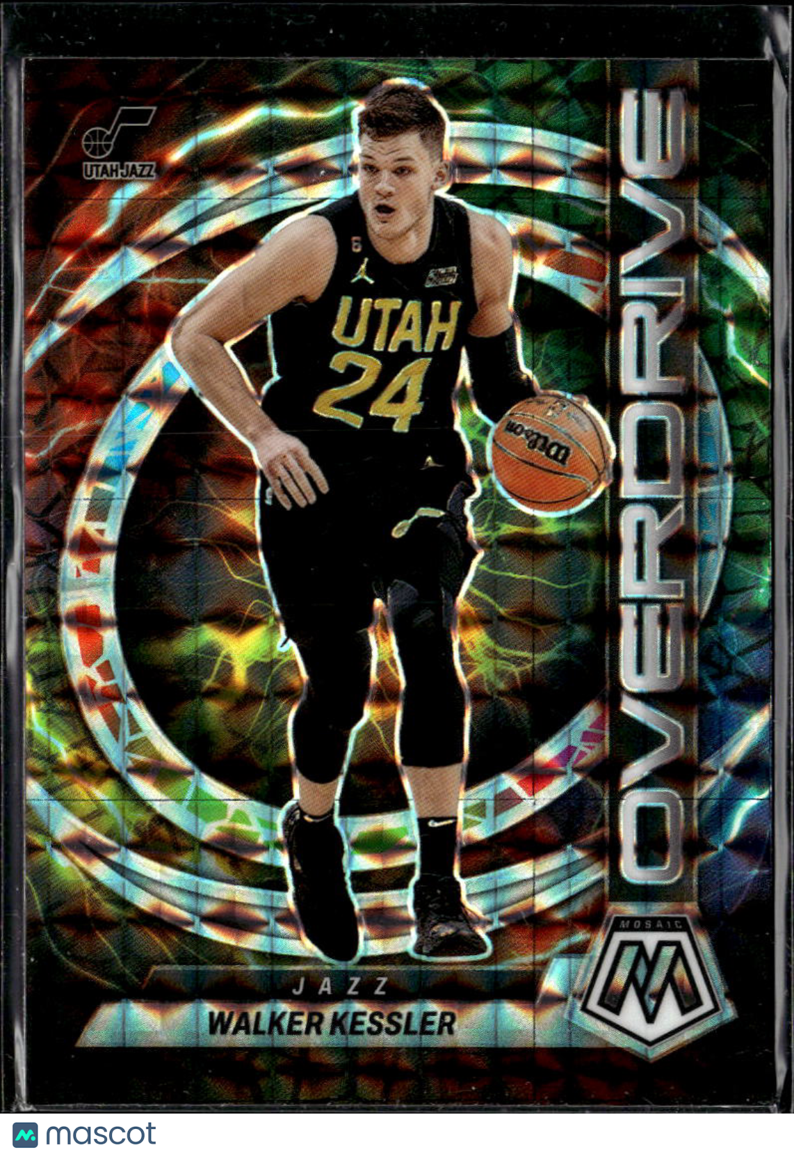 Walker Kessler 2022-23 Mosaic Overdrive Rookie RC Utah Jazz