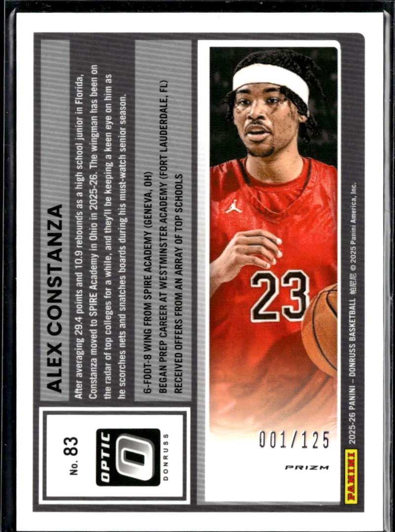 Alex Constanza 2025 Optic Mojo Prizm RC 1/125 Pepperdine Waves