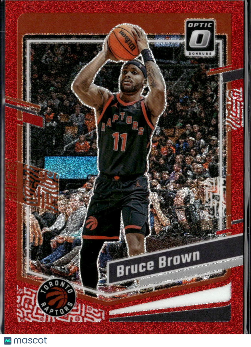 Bruce Brown 2023-24 Optic Red Glitter Prizm /75 Toronto Raptors