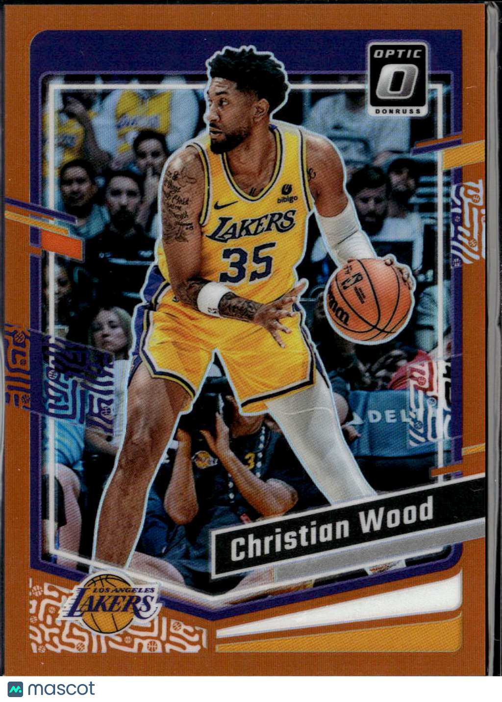 Christian Wood 2024 Optic Orange Prizm /199 Los Angeles Lakers