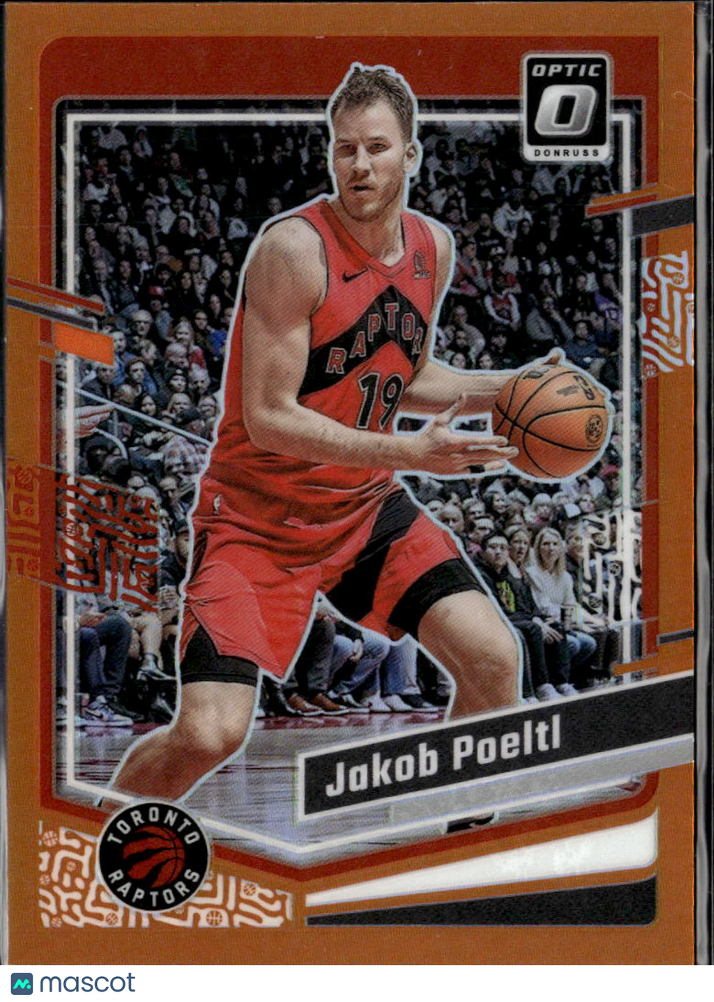Jakob Poeltl 2024 Optic Orange Prizm 89/199 Toronto Raptors
