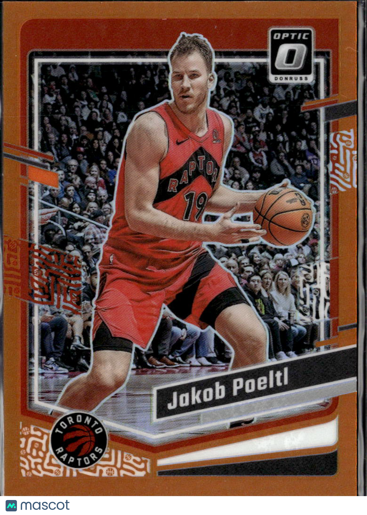 Jakob Poeltl 2024 Optic Orange Prizm 89/199 Toronto Raptors