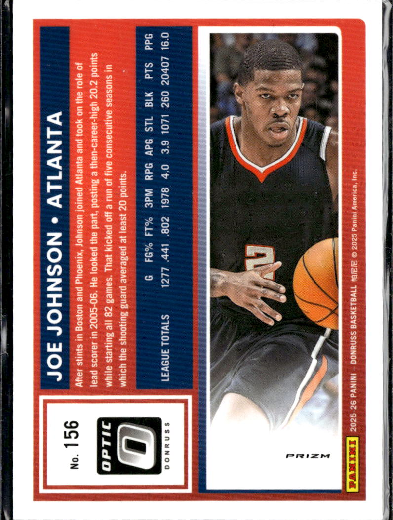 Joe Johnson 2025 Optic Green Dragon Prizm SSP Atlanta Hawks